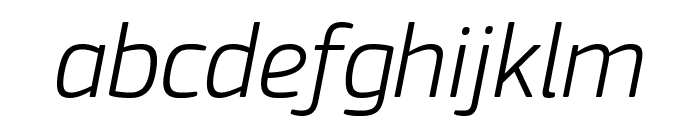 PFSquareSansPro-LightItalic Font LOWERCASE