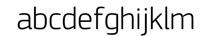 PFSquareSansPro-Light Font LOWERCASE