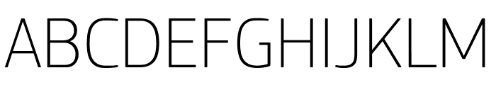 PFSquareSansPro-Thin Font UPPERCASE