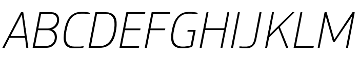 PFSquareSansPro-ThinItalic Font UPPERCASE