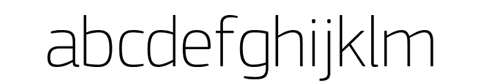 PFSquareSansPro-Thin Font LOWERCASE