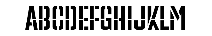 PFVenue-Stencil Font UPPERCASE