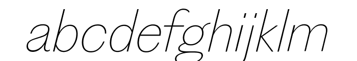 PPFragment SansThinitalic Font LOWERCASE