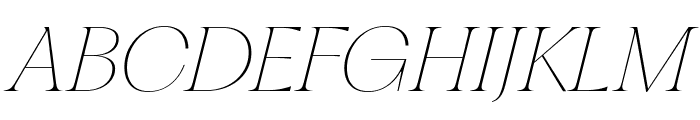 PPFragment SerifThinItalic Font UPPERCASE