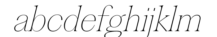 PPFragment SerifThinItalic Font LOWERCASE