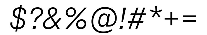 PPFraktionSans LightItalic Font OTHER CHARS