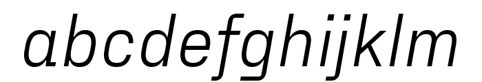 PPFraktionSans LightItalic Font LOWERCASE