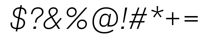 PPFraktionSans ThinItalic Font OTHER CHARS