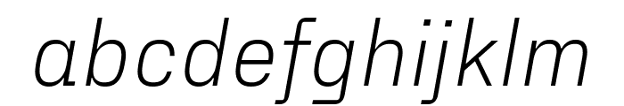PPFraktionSans ThinItalic Font LOWERCASE