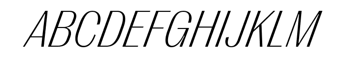 PPRightGothic CompactFineItalic Font UPPERCASE
