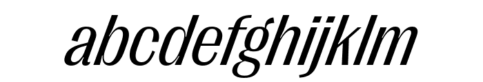 PPRightGothic CompactRegularItalic Font LOWERCASE