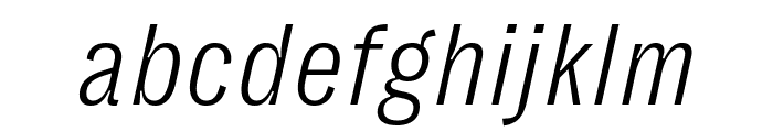 PPRightGroteskText CompactLightItalic Font LOWERCASE
