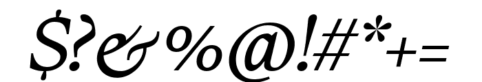 PPWriter RegularItalic Font OTHER CHARS