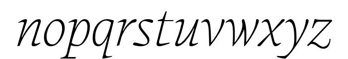 PPWriter ThinItalic Font LOWERCASE