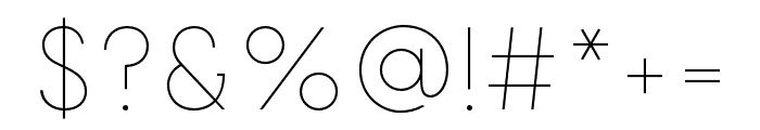 Pangram Sans ExtraLight Font OTHER CHARS
