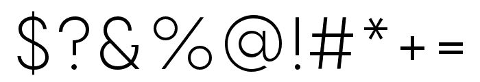 Pangram Sans Light Font OTHER CHARS