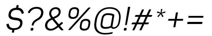 Panton Regular Italic Font OTHER CHARS