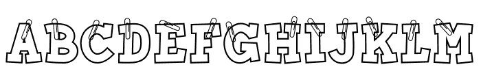 Paper Notes Font UPPERCASE