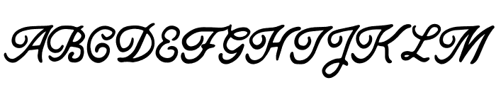 Parkshore Script Cursive Font UPPERCASE