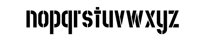Pdu Stencil Font LOWERCASE