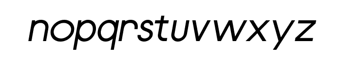 PionerSans LightItalic Font LOWERCASE