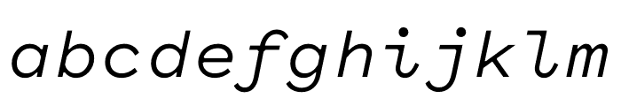 Pitch Sans Medium Italic Font LOWERCASE