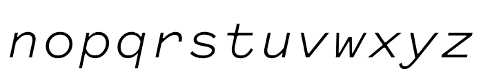 Pitch Sans Regular Italic Font LOWERCASE