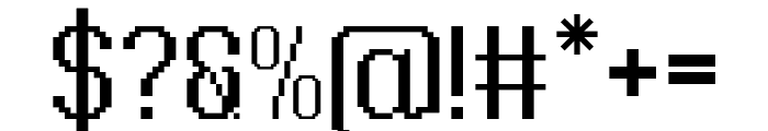 Pixerif Demo Font OTHER CHARS