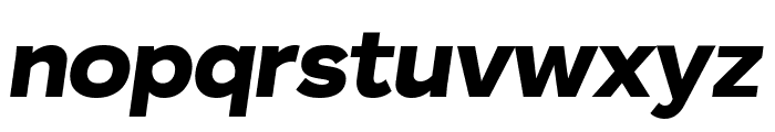 Plasto BlackExpandedItalic Font LOWERCASE