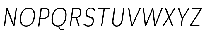 Plasto ExtLtCondIta Font UPPERCASE