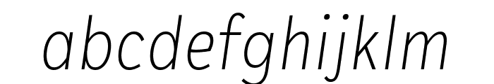 Plasto ExtLtCondIta Font LOWERCASE