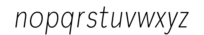 Plasto ExtLtCondIta Font LOWERCASE