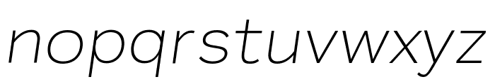 Plasto ExtLtExpIta Font LOWERCASE