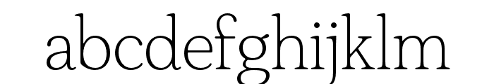 Plush Trial ExtraLight Font LOWERCASE