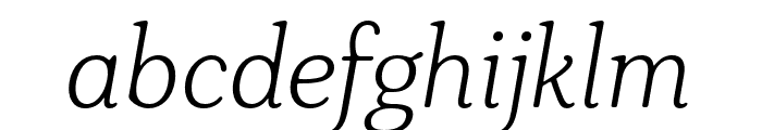 Plush Trial LightItalic Font LOWERCASE
