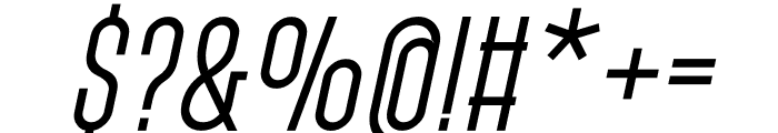 PostScriptum Italic Font OTHER CHARS