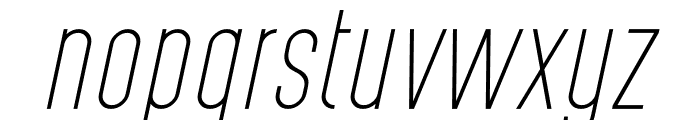 PostScriptum Light Italic Font LOWERCASE