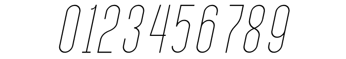 PostScriptum Thin Italic Font OTHER CHARS