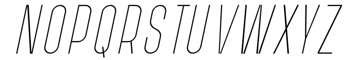 PostScriptum Thin Italic Font UPPERCASE