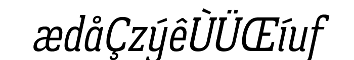 Prachamati Condensed Italic Font LOWERCASE