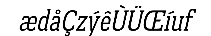 Prachamati Condensed Oblique Font LOWERCASE