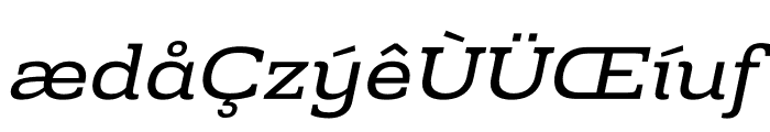 Prachamati Expanded Italic Font LOWERCASE