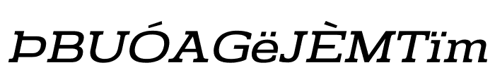 Prachamati Expanded Oblique Font UPPERCASE