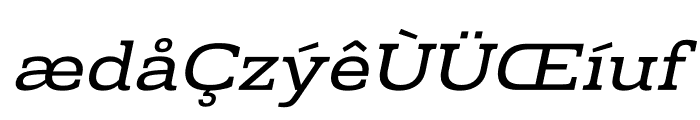 Prachamati Expanded Oblique Font LOWERCASE