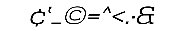 Prachamati Light Expanded Italic Font OTHER CHARS