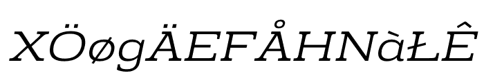 Prachamati Light Expanded Italic Font UPPERCASE
