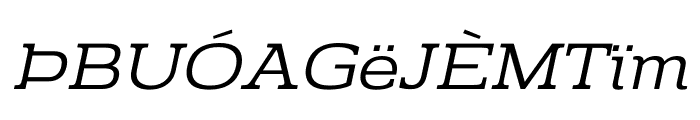 Prachamati Light Expanded Italic Font UPPERCASE