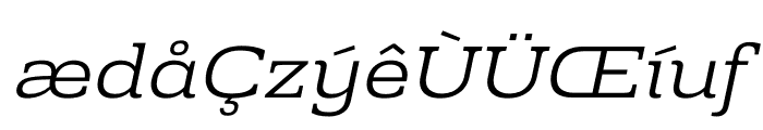 Prachamati Light Expanded Italic Font LOWERCASE