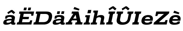 Prachamati Semi Bold Expanded Oblique Font LOWERCASE