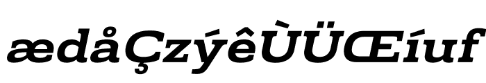 Prachamati Semi Bold Expanded Oblique Font LOWERCASE